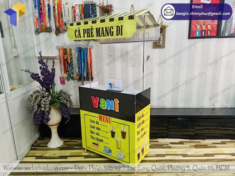 Sản xuất xe bán cafe lắp ráp