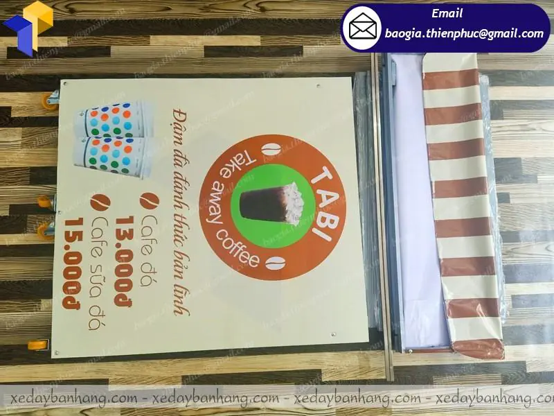 xe cafe lắp ráp lưu động bán vỉa hè