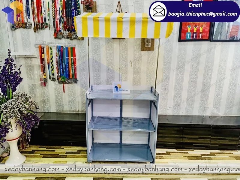 thiết kế booth lắp ráp bán cafe sạch