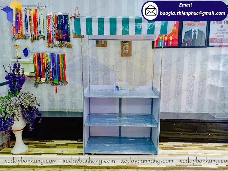thiết kế booth lắp ráp bán trái cây tươi theo yêu cầu
