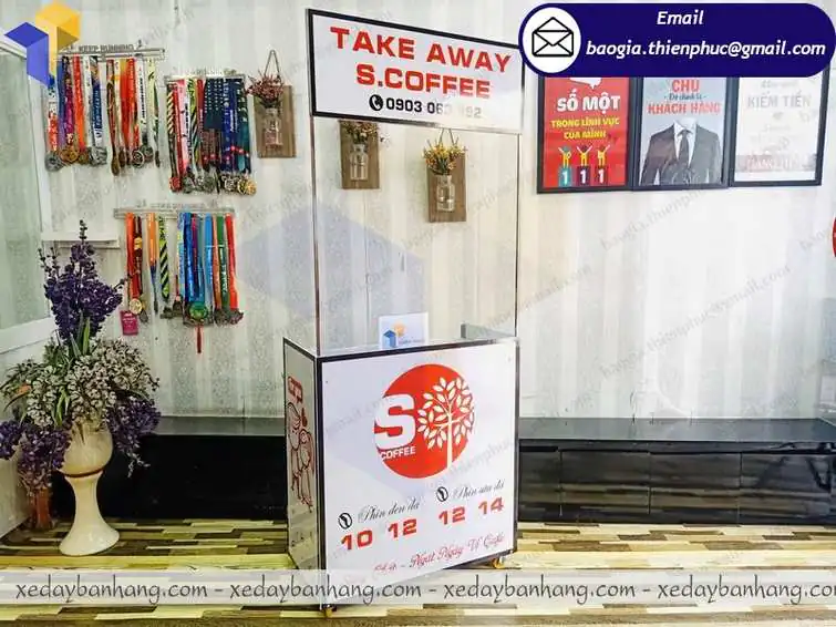 thiết kế booth sắt bán hàng hội chợ