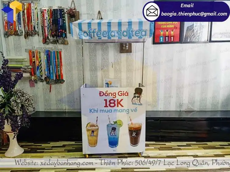 thiết kế quầy bán cafe mang đi