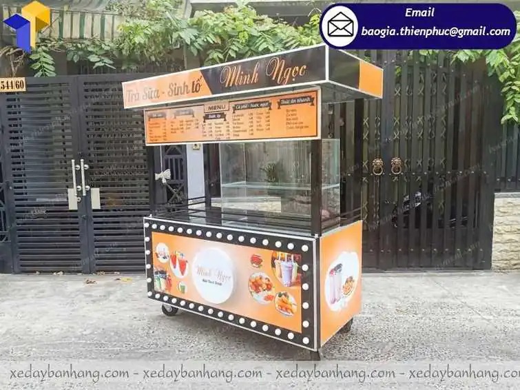 thiết kế quầy kiot bán trà sữa