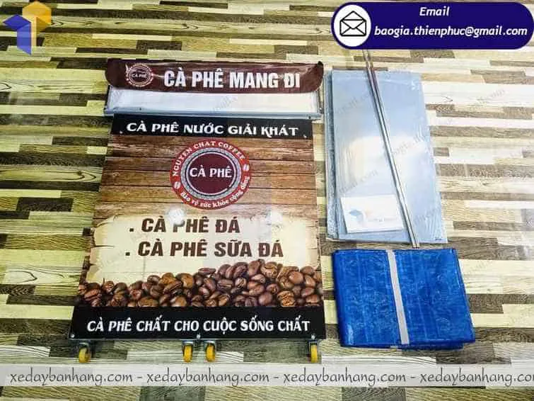 thiết kế quầy lắp ráp bán cafe