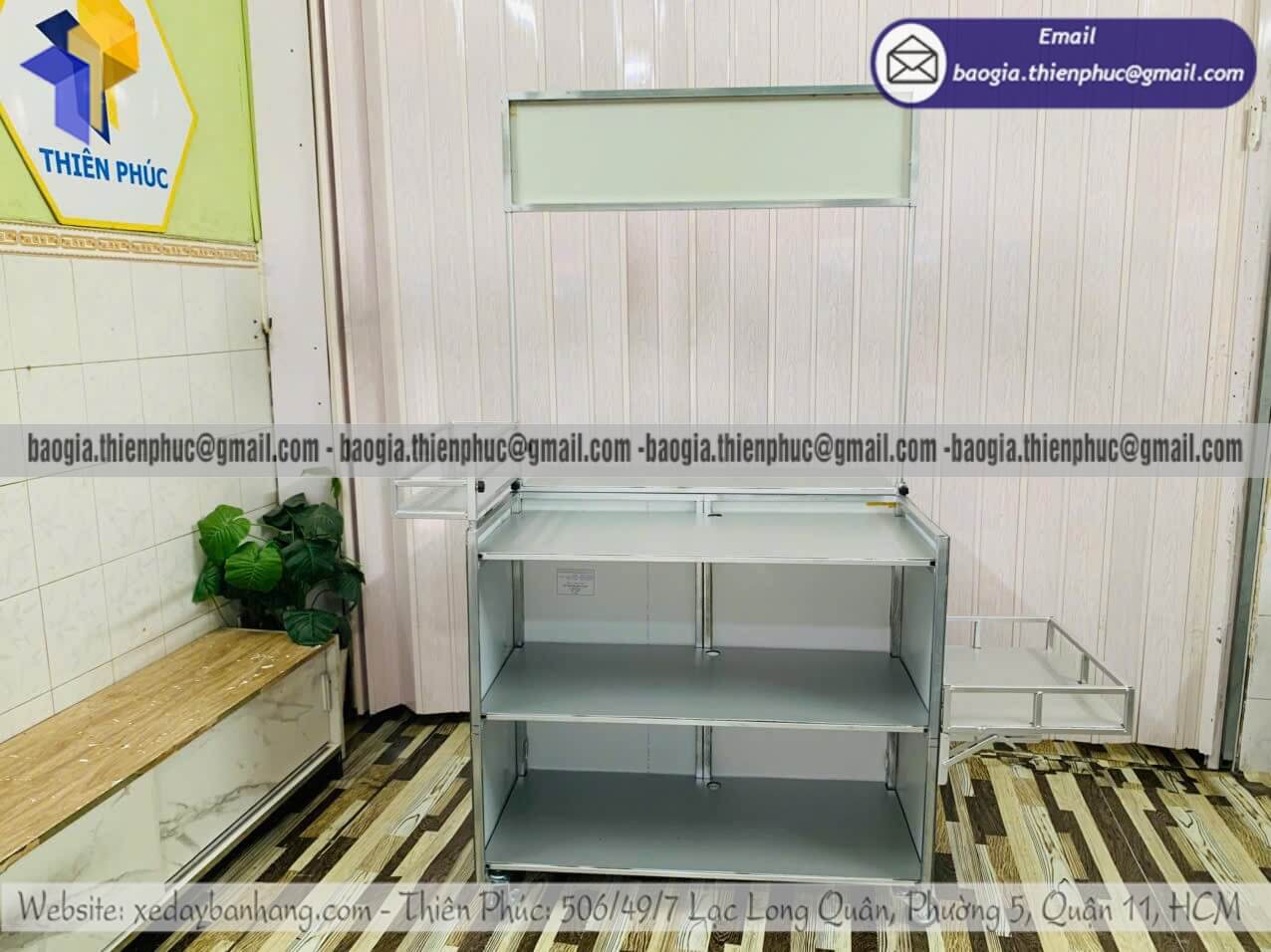 Thiết kế quầy lắp ráp bán xôi di động theo yêu cầu đẹp xịn giá xưởng Thiên Phúc