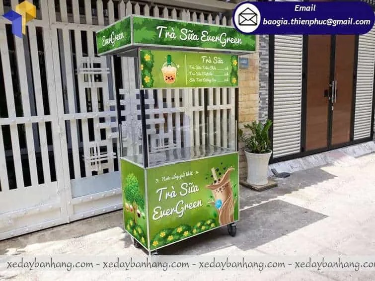 thiết kế quầy trà sữa mang đi giá rẻ