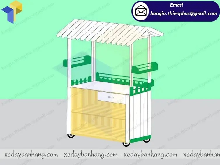 thiết kế quầy xe bán trà sữa mang đi
