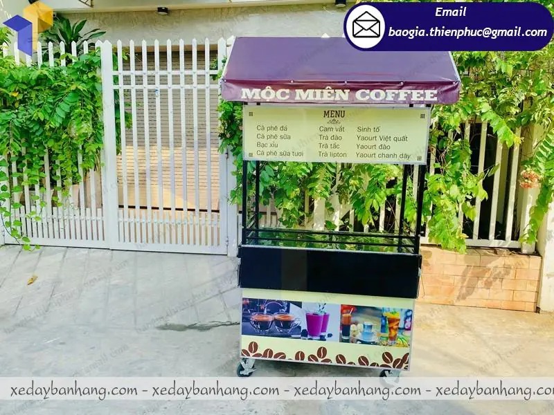 thiết kế tủ bán cafe bằng sắt