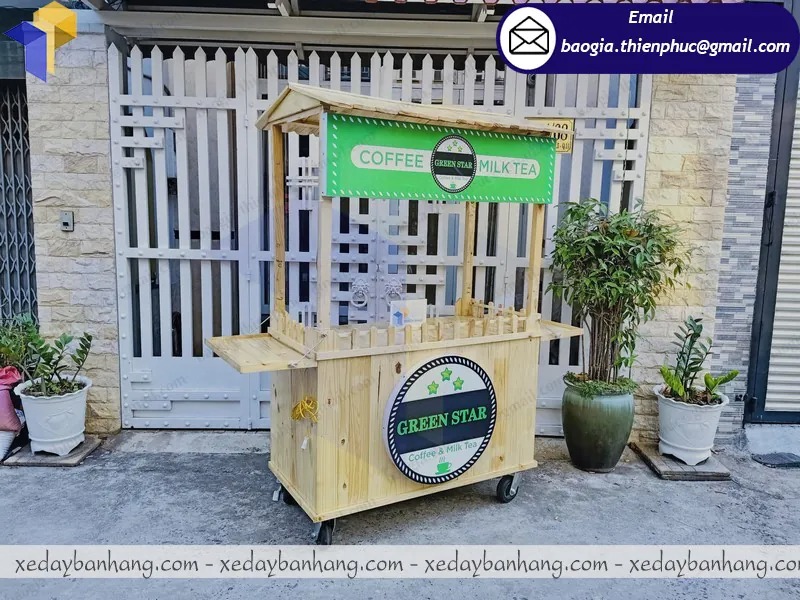 thiết kế tủ bán cafe di động