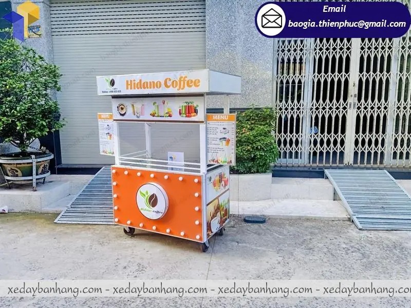thiết kế tủ bán cafe mang đi