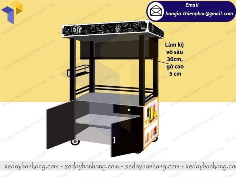 thiết kế tủ inox bán cafe