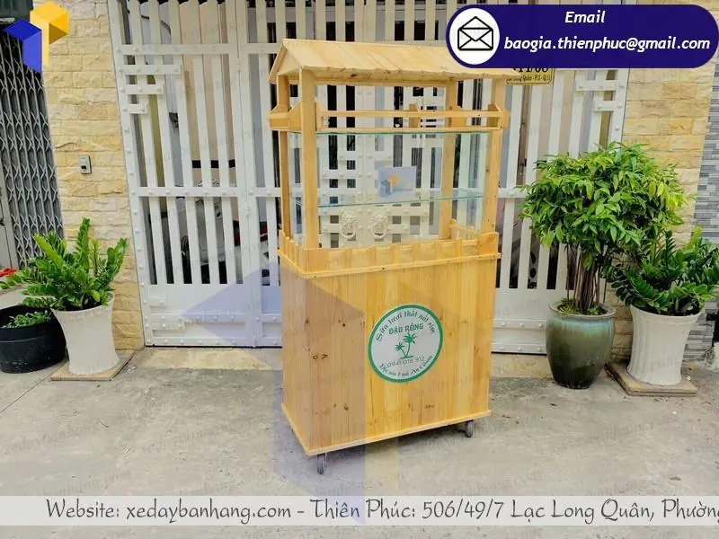 thiết kế tủ trà sữa đẹp
