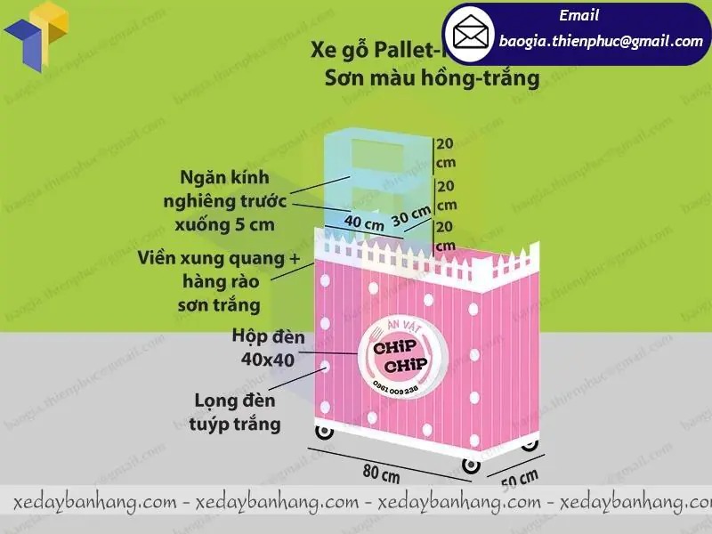 thiết kế tủ trưng bày xiên que