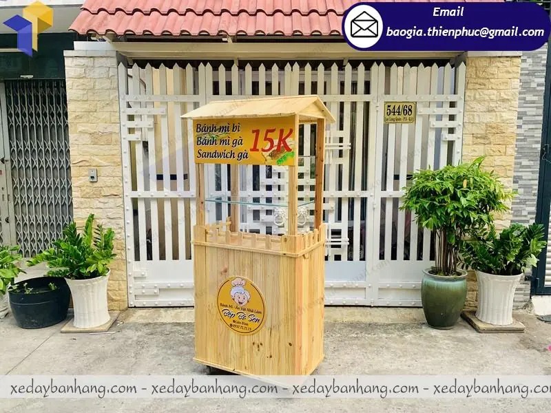 thiết kế xe bán bánh mì mini