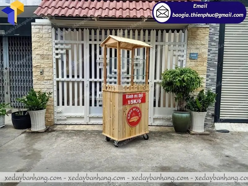 thiết kế xe bán bánh mì thịt nướng