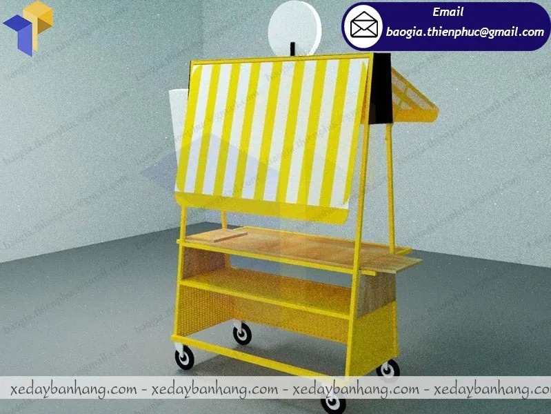 thiết kế xe bán cà phê pha máy