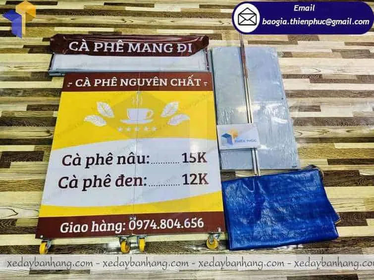 thiết kế xe bán cà phê vỉa hè