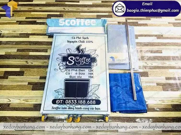 thiết kế xe bán cafe mini