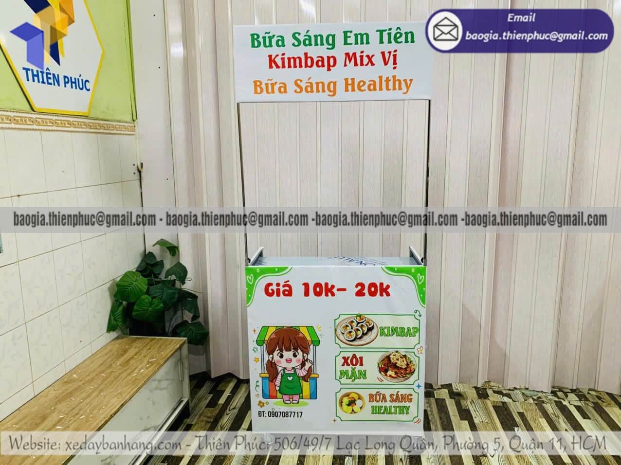 Thiết kế xe bán đồ ăn sáng dạo xếp gọn ngoài trời Thiết kế xe bán đồ ăn sáng dạo xếp gọn ngoài trời