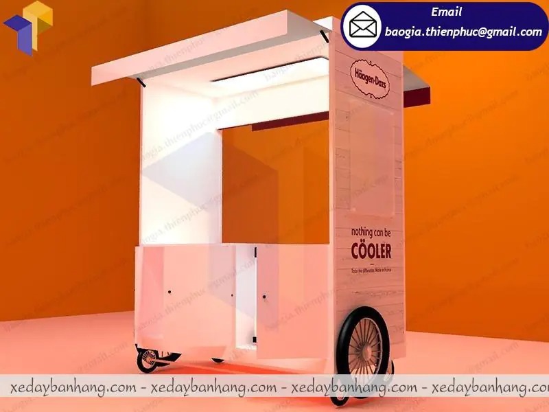 thiết kế xe bán kem di động giá rẻ