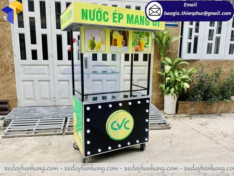 thiết kế xe bán nước ép hoa quả