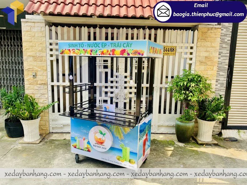 thiết kế xe bán nước ép trái cây theo yêu cầu
