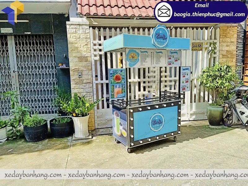thiết kế xe bán nước táo ép