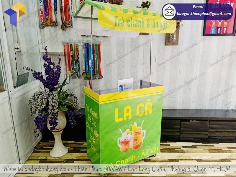thiết kế xe bán trà chanh vỉa hè