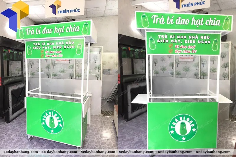 thiết kế xe bán trà sâm bí đao