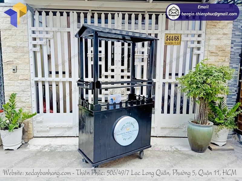 thiết kế xe bán trà sữa take away