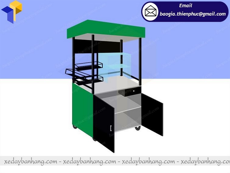 thiết kế xe bán trà tắc di động