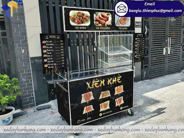 thiết kế xe bán xiên que tự chọn