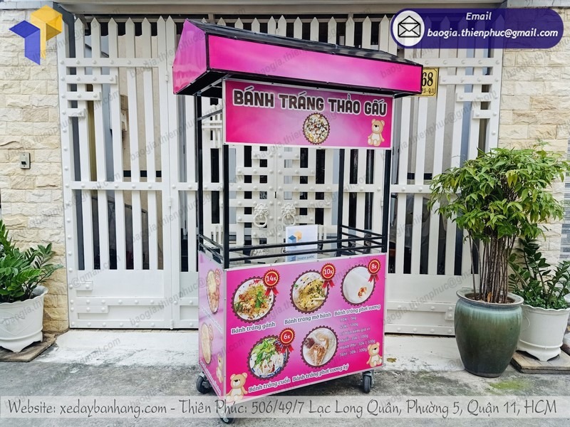 thiết kế xe bánh tráng trộn inox