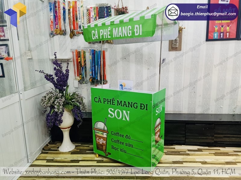 Thiết kế xe cà phê gấp gọn