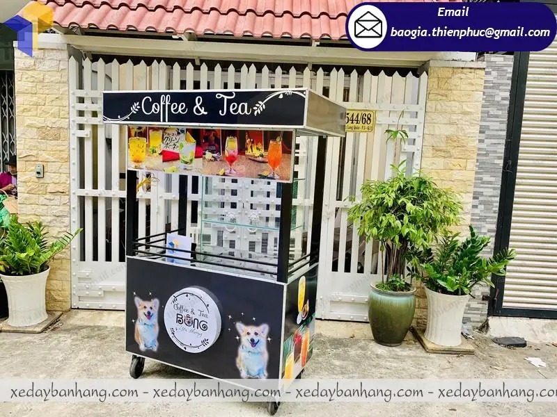 thiết kế xe cà phê mang đi giá rẻ