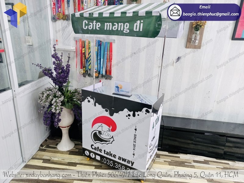 thiết kế xe cafe mang đi giá rẻ