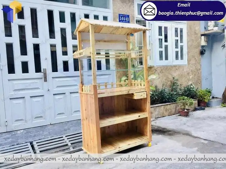 thiết kế xe đẩy bán bánh tráng trộn