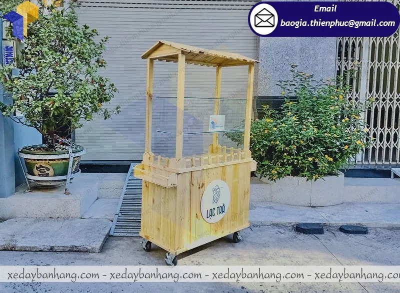 thiết kế xe gỗ bán cà phê mang đi