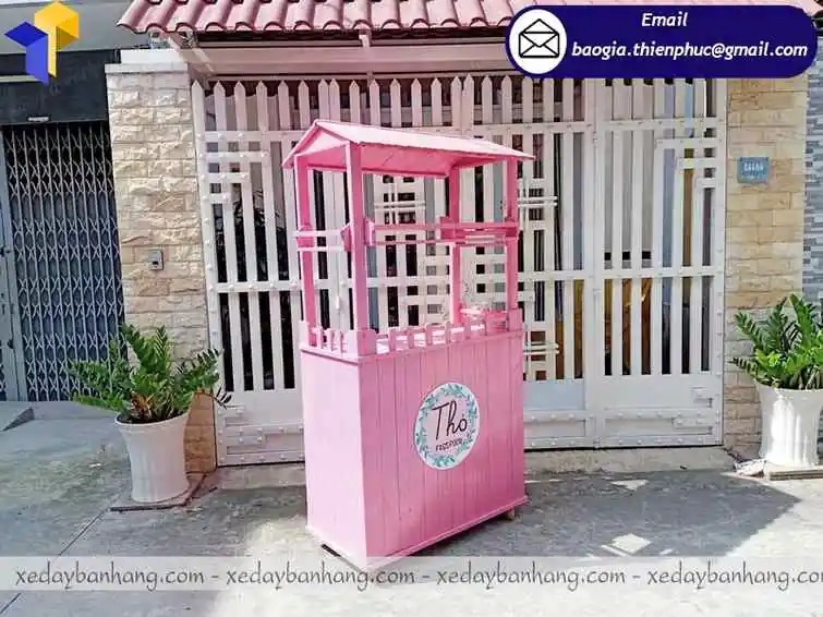 thiết kế xe gỗ bán xiên que