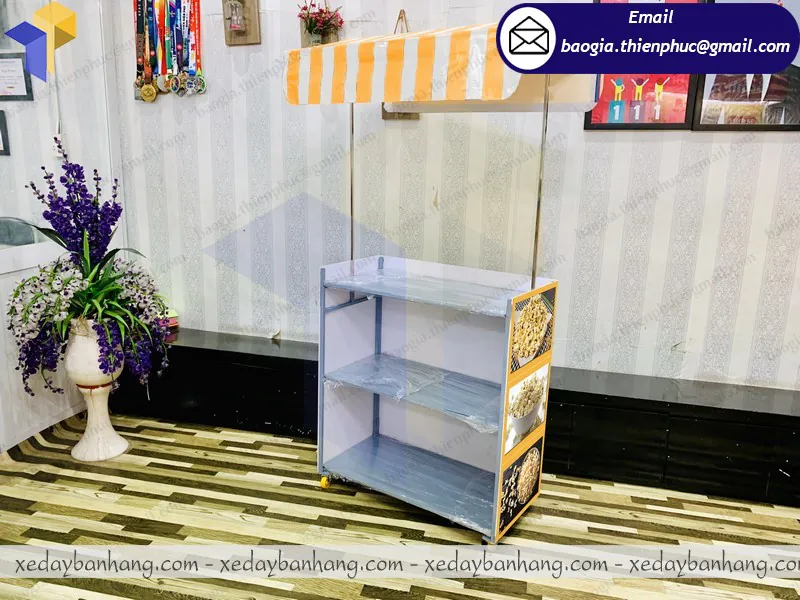 thiết kế xe lắp ráp bán bắp rang bơ theo yêu cầu