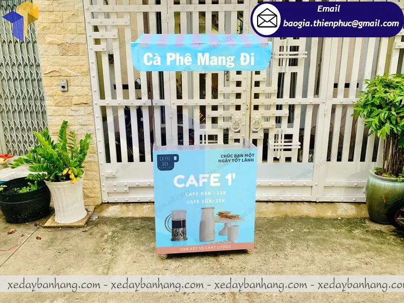thiết kế xe lắp ráp bán cafe 1s theo yêu cầu