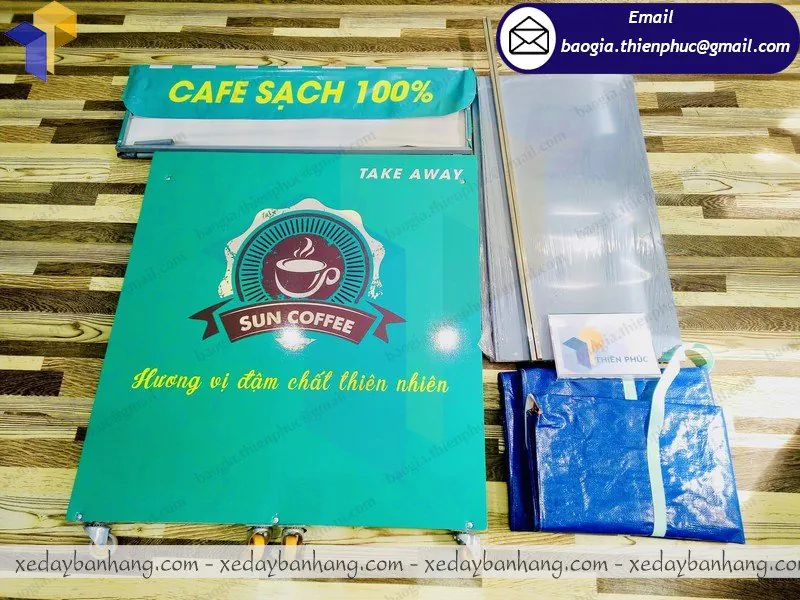 thiết kế xe lắp ráp bán cafe sạch