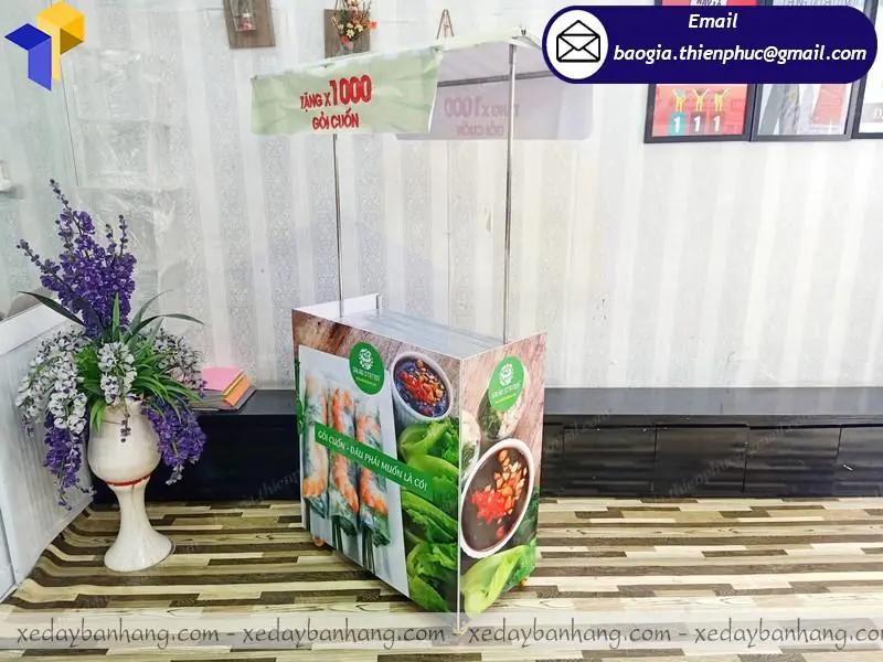 nơi bán quầy lắp ráp quảng cáo quán ăn vặt giá rẻ