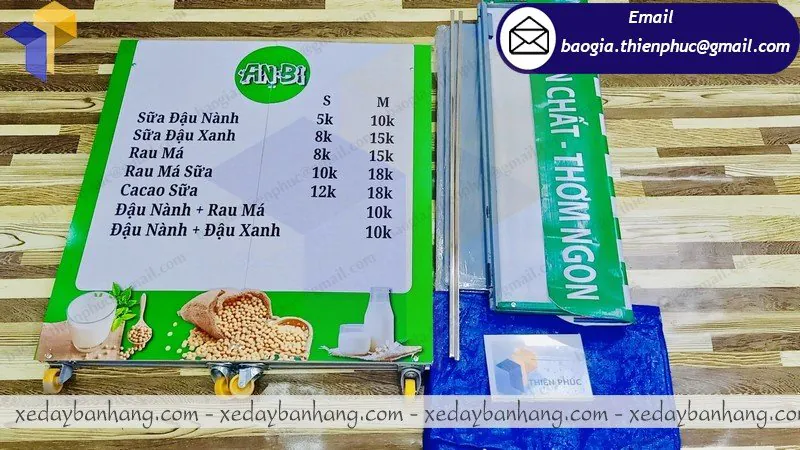 thiết kế xe lắp ráp bán sữa đậu nành theo yêu cầu