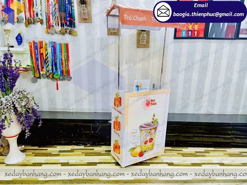 thiết kế xe lắp ráp bán trà chanh theo yêu cầu