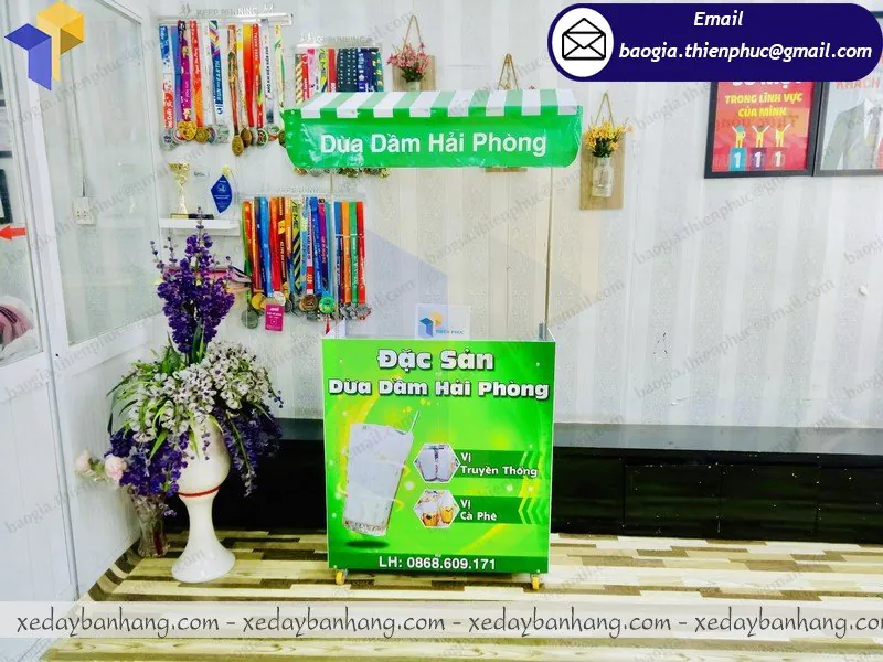 sản xuất xe bán trái cây dầm lắp ráp, mua booth lắp ráp bán trái cây dầm ở đâu, báo giá xe lắp ráp bán trái cây dầm