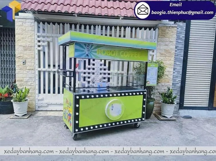 thiết kế xe sắt bán cafe giá rẻ