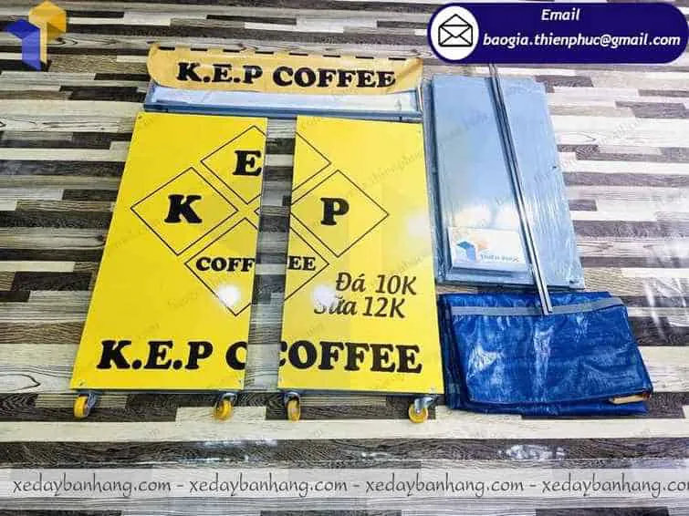 thiết kế xe tháo lắp bán cafe