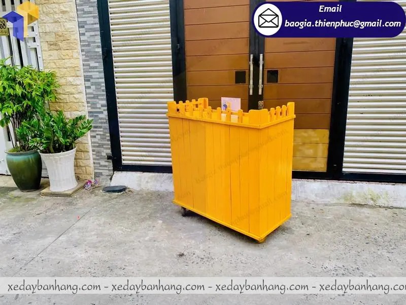 thiết kế xe trà sữa bằng gỗ