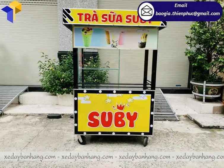 thiết kế xe trà sữa inox giá rẻ